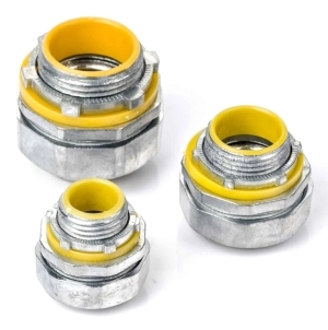 CONECTOR RECTO HERMÉTICO LIQUID TIGHT 1 1/2″PARA T/FLEXIBLE PVC CON UL