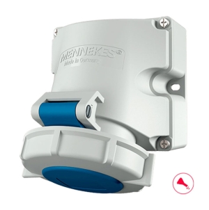 TOMA VISIBLE 16AMP 2P+T 250V AZUL 6H IP67