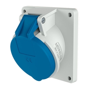 TOMA EMPOTRABLE 32AMP 3P+T 250V AZUL 9H IP44
