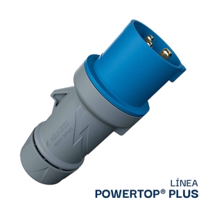 ENCHUFE 32AMP 2P+T 250V AZUL 6H IP44 POWERTOP PLUS (2 CUERPOS) REEMPLAZO 260