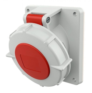 TOMA EMPOTRABLE 32AMP 3P+T 415V ROJO 6H IP67