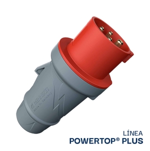 ENCHUFE 16AMP 3P+T 415V ROJO 6H IP44 POWERTOP PLUS (2 CUERPOS) REEMPLAZO 252