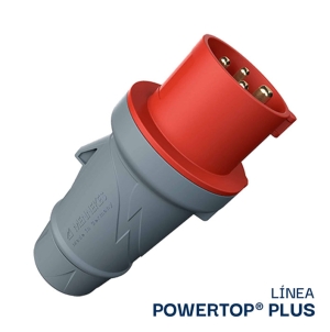 ENCHUFE 32AMP 3P+T 415V ROJO 6H IP44 POWETOP PLUS (2 CUERPOS) REEMPLAZO 264