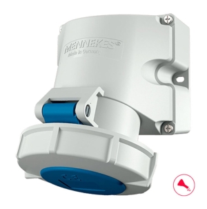TOMA VISIBLE 32AMP 2P+T 250V AZUL 6H IP67