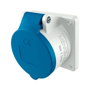 TOMA EMPOTRABLE RECTO 16AMP 2P+T 250V AZUL 6H IP44