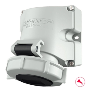 TOMA VISIBLE 16AMP 3P+T 500V NEGRO 7H IP67