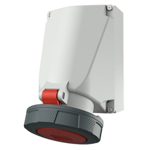 TOMA VISIBLE 63AMP 3P+N+T 415V ROJO 6H IP67