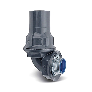 CONECTOR CURVO LIQUID TIGHT 90° CON REVESTIMIENTO PVC 1″