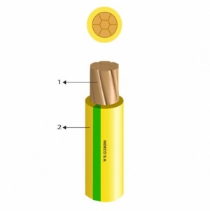 CONDUCTOR ELECTRICO 750V LIBRE HALOGENO 6MM2 AMAR/VERDE NHX-90