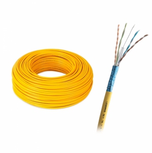 CABLE F/UTP PAR TRENZADO 4 PARES CATEGORÍA 6A 500M COLOR AMARILLO