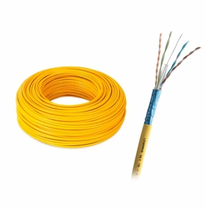 CABLE F/UTP PAR TRENZADO 4 PARES CATEGORÍA 6A 500M COLOR AMARILLO