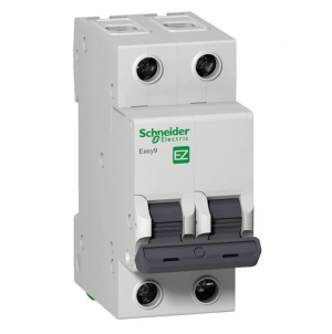 INTERRUPTOR TERMOMAGNETICO EASY9 DE 2X63 AMP. 10/6KA 230/400