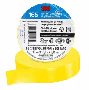 CINTA AISLANTE TEMFLEX 165 VINILO 3/4&QUOT;X 18MTS AMARILLO