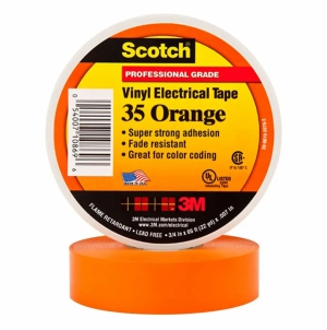 CINTA AISLANTE SCOTCH 35 NARANJA 3/4&QUOT; X 20 MTS